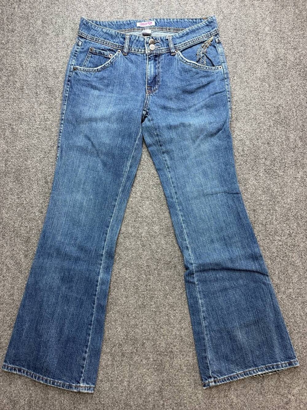 Y2K Dear AB Amanda Bynes Women's Size 6 Low Rise Bootcut Jeans Chain Detail